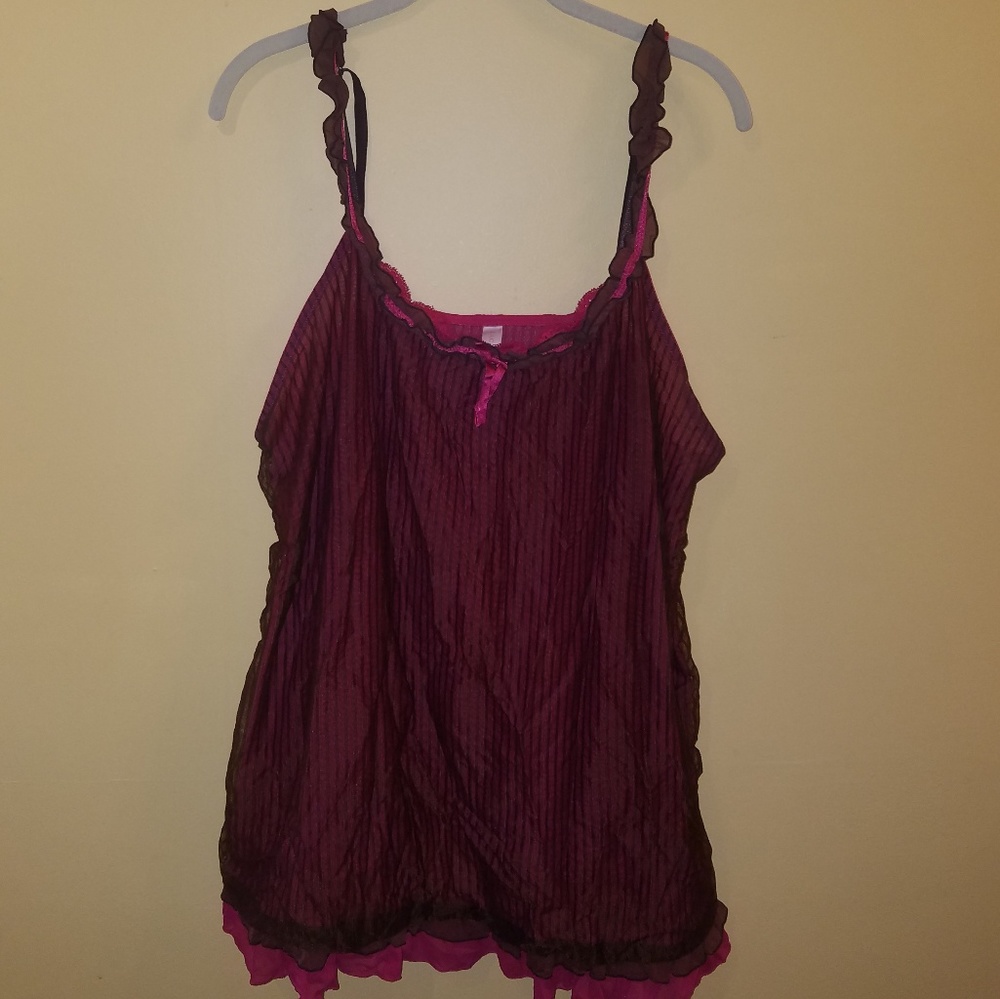 Lane Bryant Cacique Mesh Lingerie Babydoll 22/24